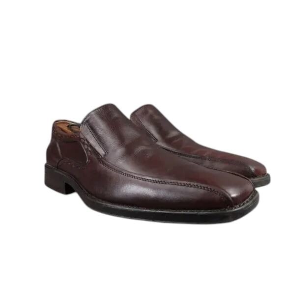 Steve Madden Shoes Men 8 Loafer Leather Brown Classic Dress Monda Slip On Formal